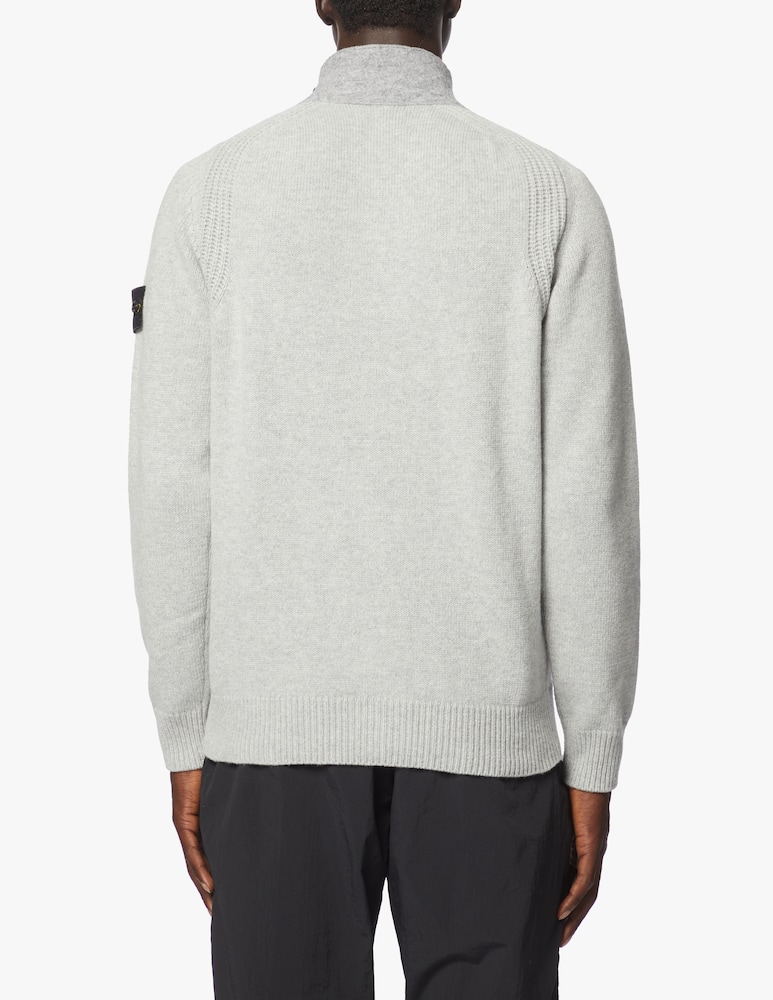 Stone Island Maglione in lana con zip - immagine 3 Stone Island Maglione in lana con zip - immagine 3