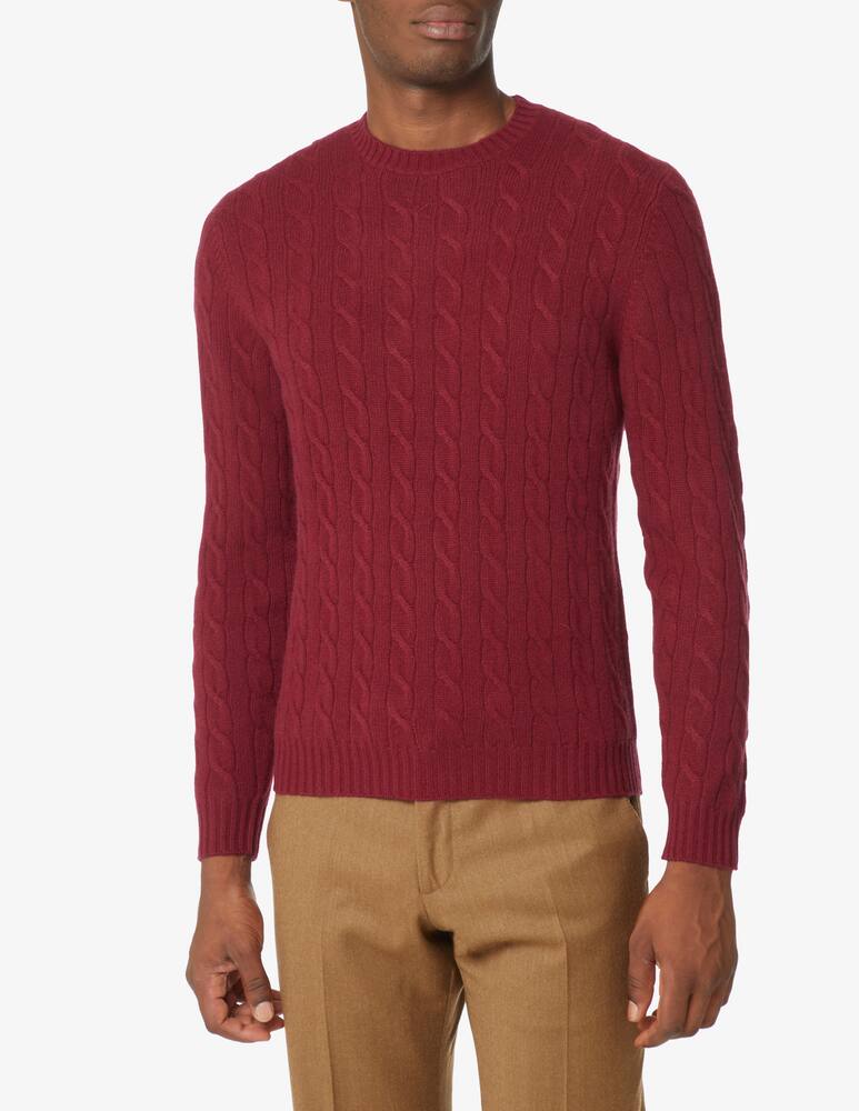 rinascente Pure Cashmere Cable roundneck sweater - Red