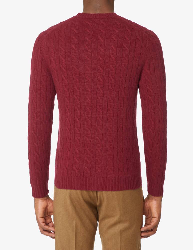 rinascente Pure Cashmere Cable roundneck sweater - Red