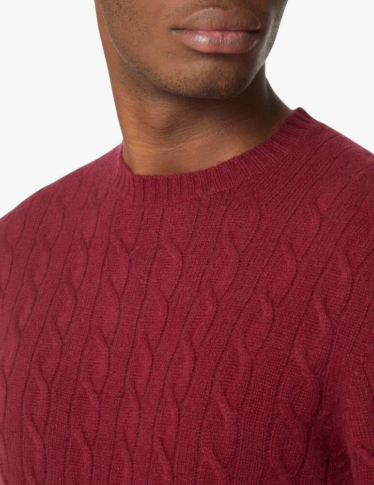 rinascente Pure Cashmere Cable roundneck sweater - Red