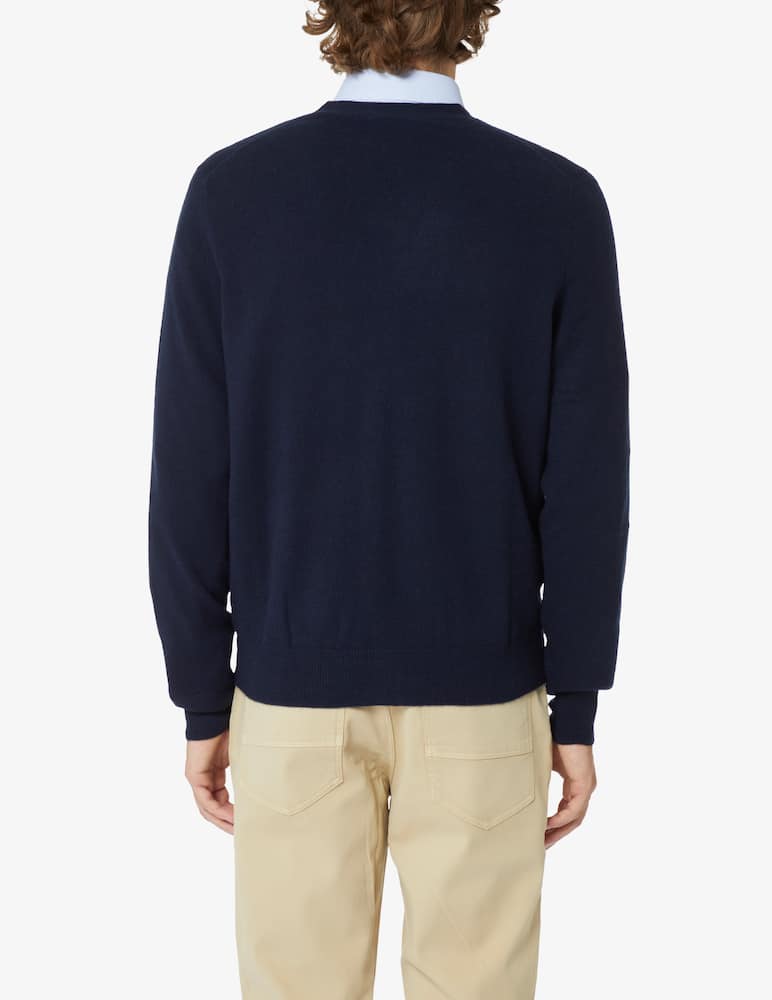 rinascente Pure Cashmere Cardigan con Bottoni  - Blu