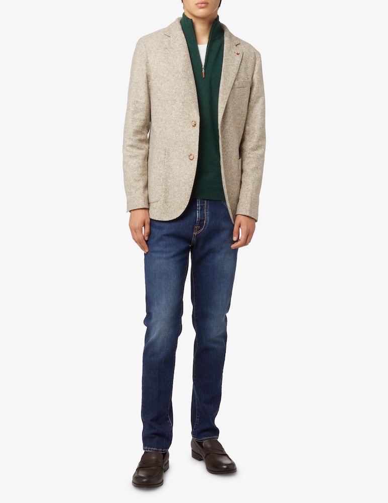 rinascente Pure Cashmere Maglia Mezza Zip in cashmere - Verde