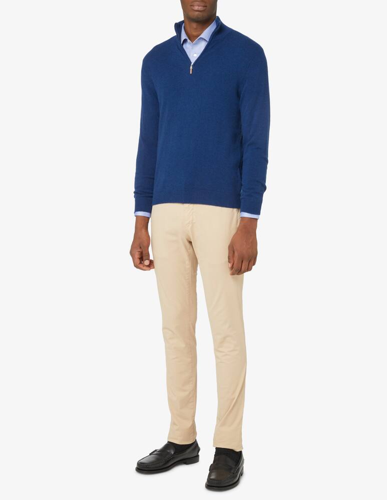 rinascente Pure Cashmere Maglia Mezza Zip in cashmere - Blu