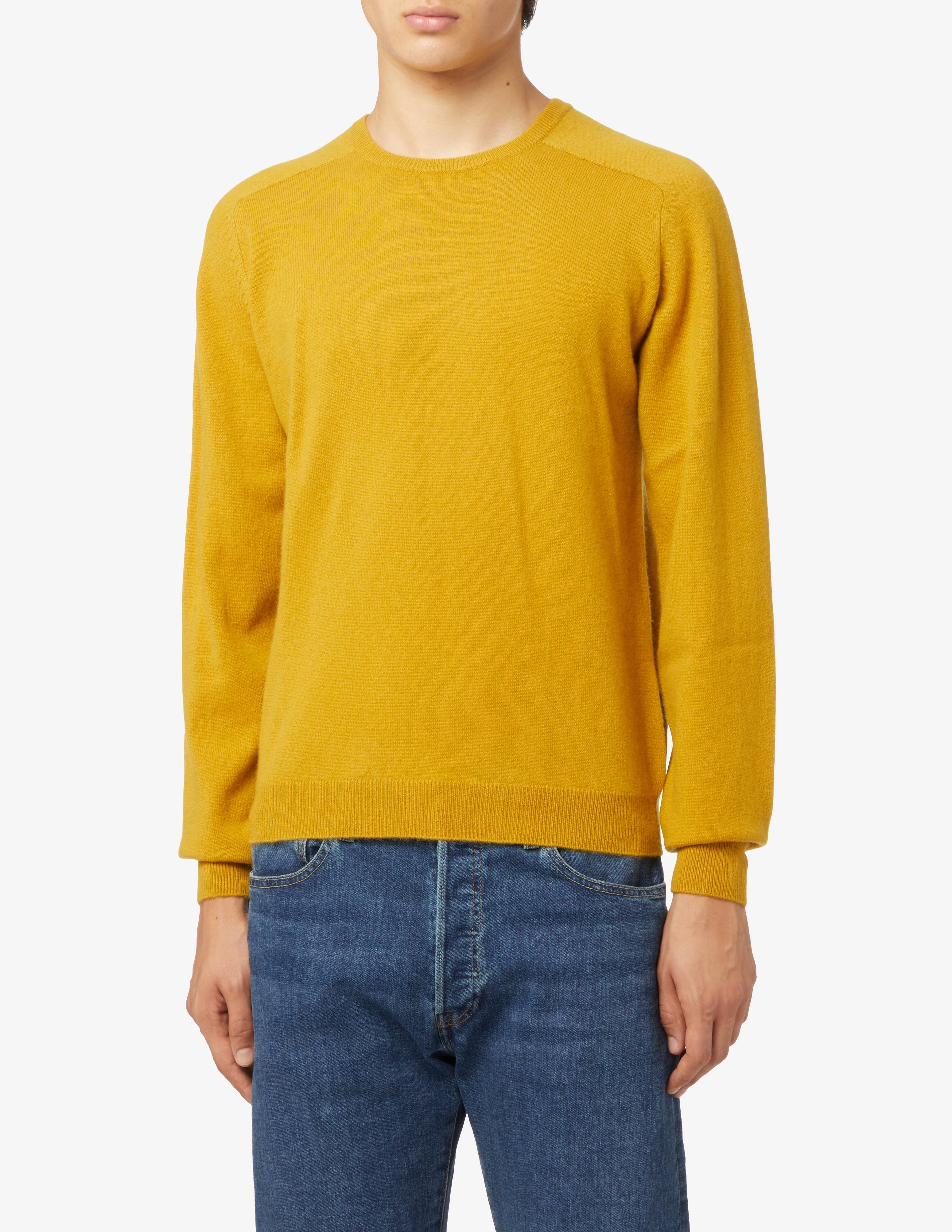 Shop Pure Cashmere Cashmere roundneck sweater Yellow on Rinascente