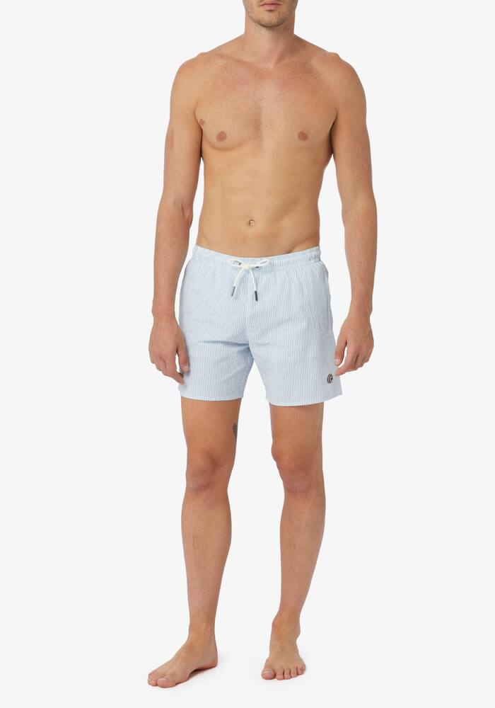 rinascente Colmar Stripes seersucker swimsuit