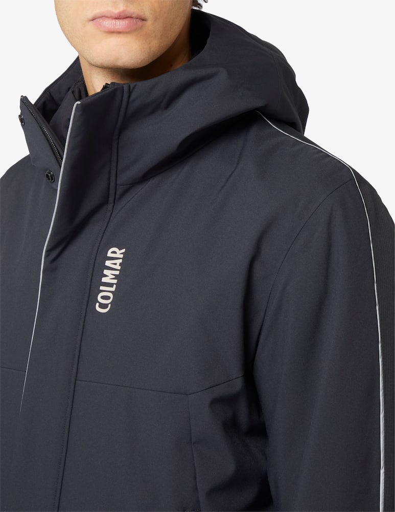 rinascente Colmar Bimat ripstop piping hooded jacket