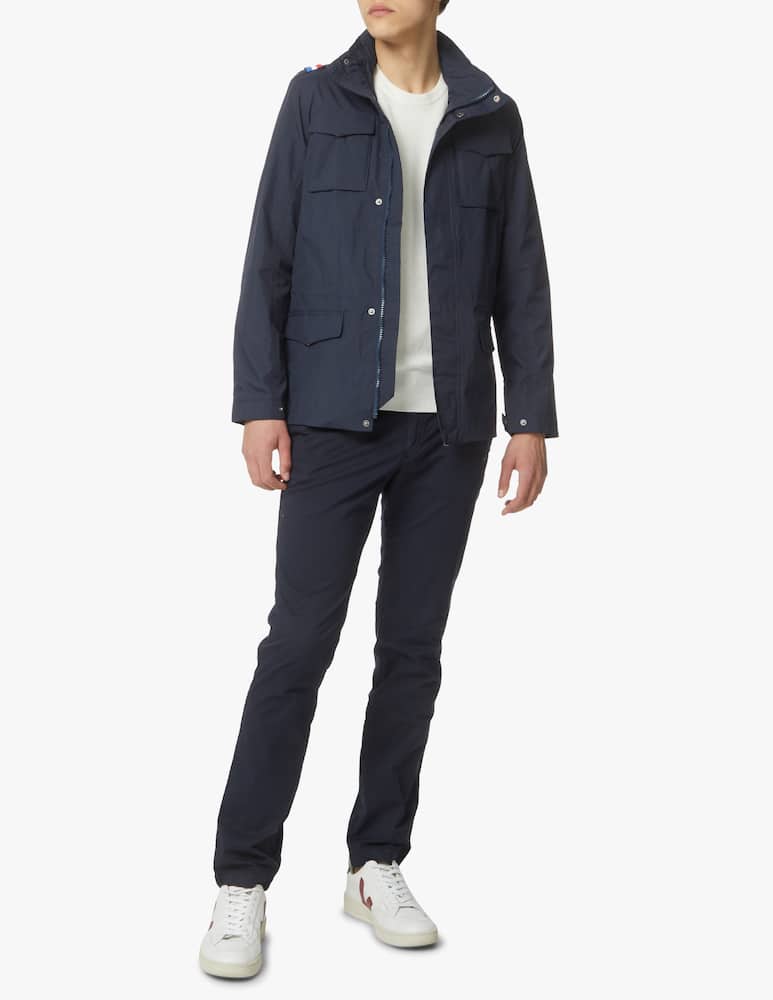 Shop KWay Fisherman manfield ottoman jacket blue on Rinascente