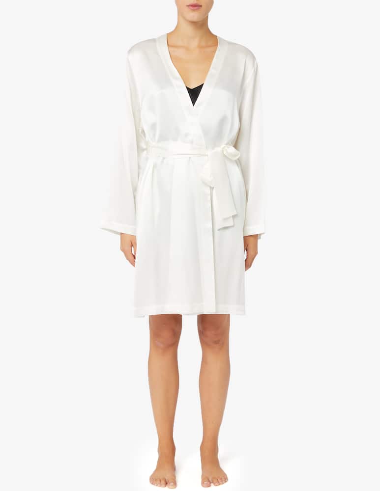 Luna di Seta Short silk dressing gown - picture 1 Luna di Seta Short silk dressing gown - picture 1