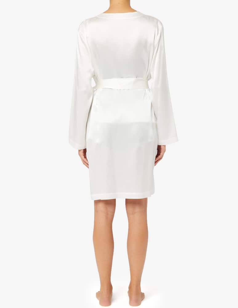 Luna di Seta Short silk dressing gown - picture 2 Luna di Seta Short silk dressing gown - picture 2