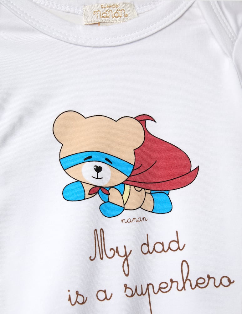 rinascente Nanan Body my dad is a superhero - Bianco
