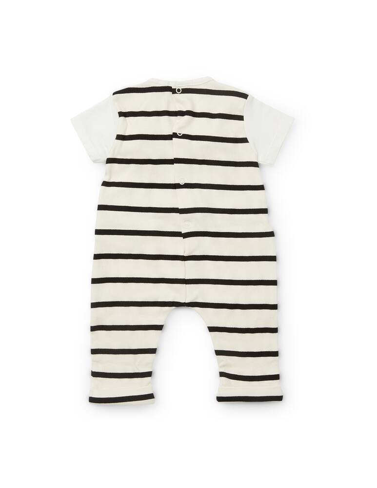 rinascente Nanan Suit set with t-shirt and dungaree - White