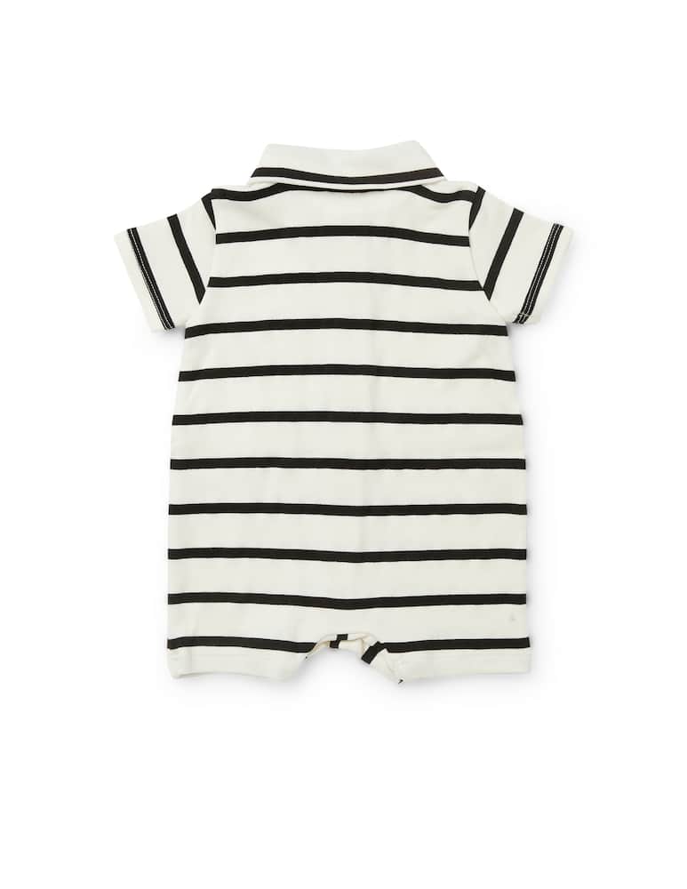 rinascente Nanan Striped pocket romper - White