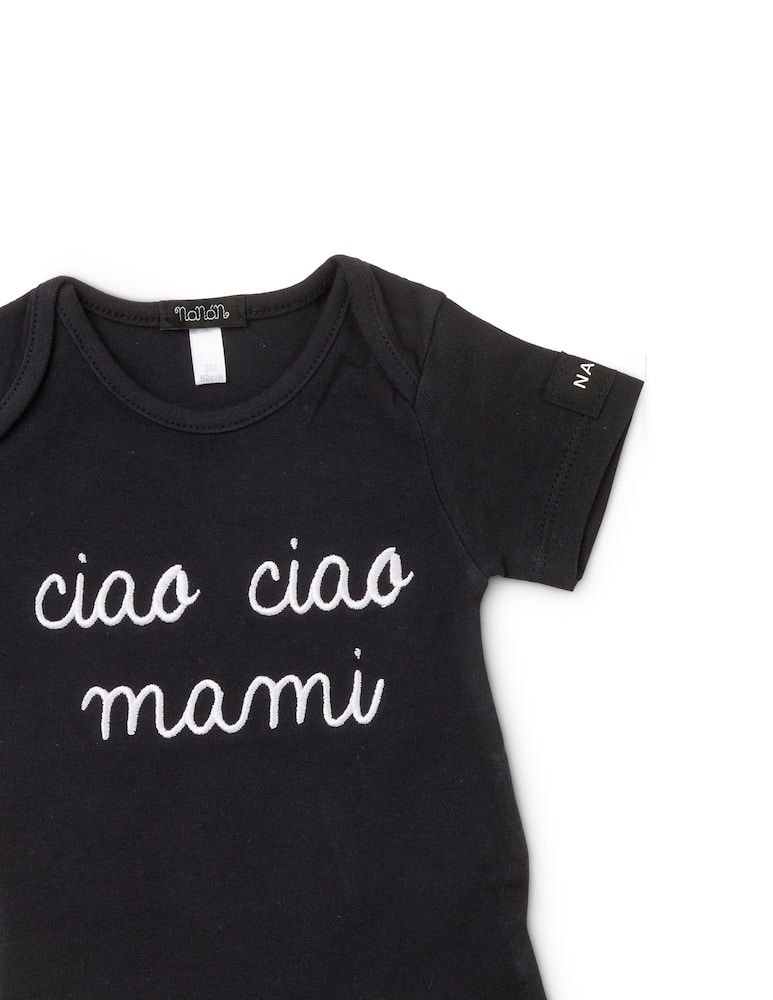 rinascente Nanan Baby bodysuit ciao ciao mami - Nero