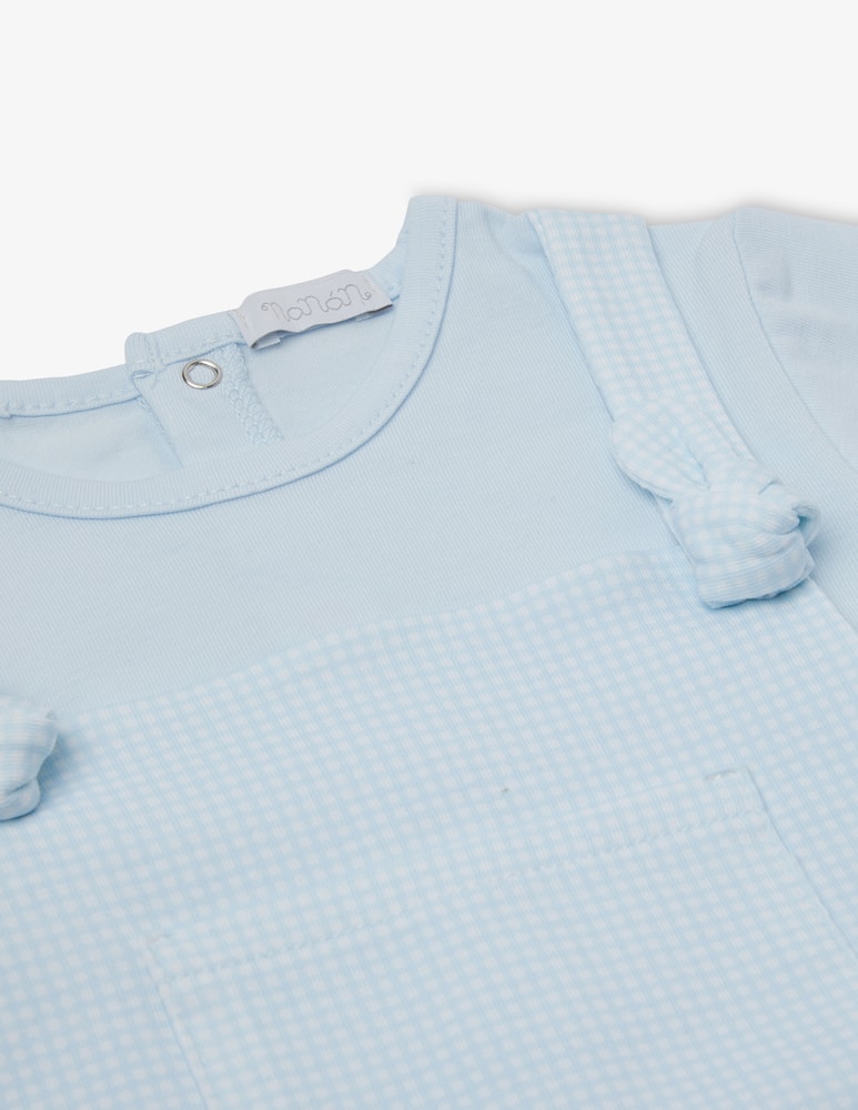 rinascente Nanan Suit set with dungaree and t-shirt - Light blue