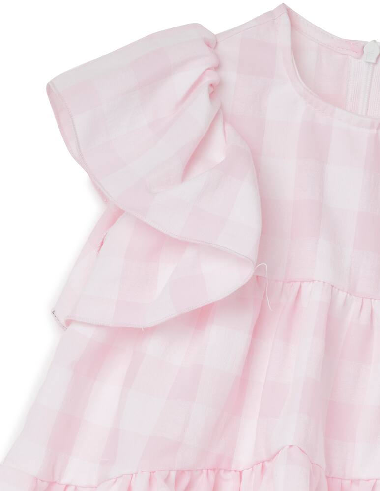 rinascente Nanan Vestitino scozzese con balze - Rosa