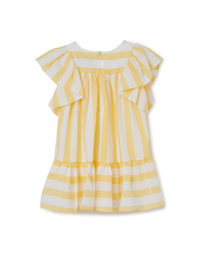 rinascente Nanan Vestitino a righe con balze - Giallo
