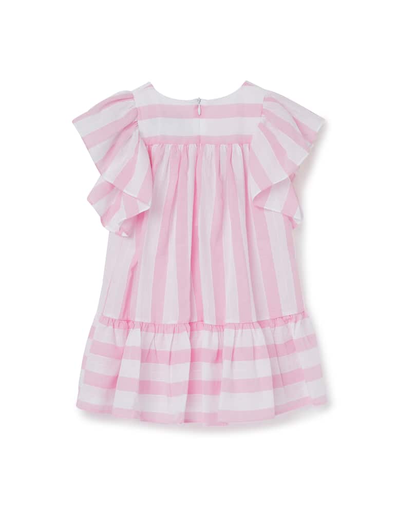 rinascente Nanan Vestitino a righe con balze - Rosa