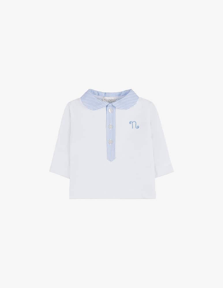 Nanan Collared stripe sleepsuit - picture 1 Nanan Collared stripe sleepsuit - picture 1