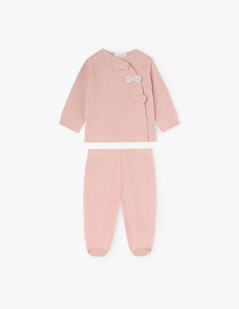 rinascente Nanan Bow-detail two-piece babygrow set