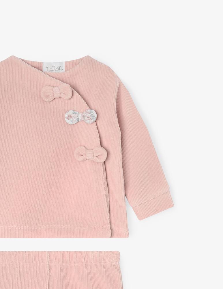 rinascente Nanan Bow-detail two-piece babygrow set