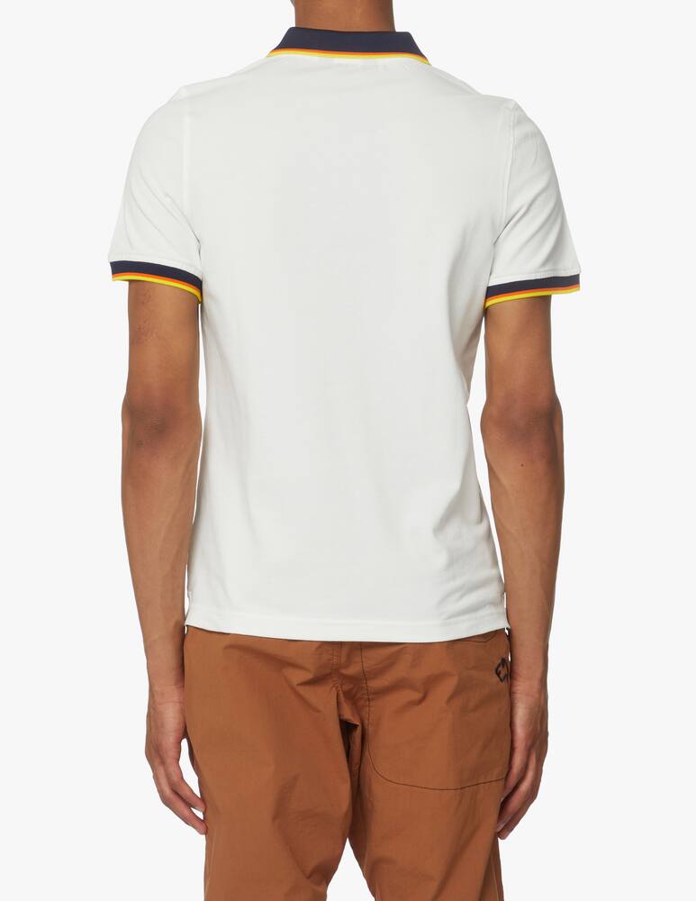 rinascente K-Way Polo manica corta vincent total contrast - bianco