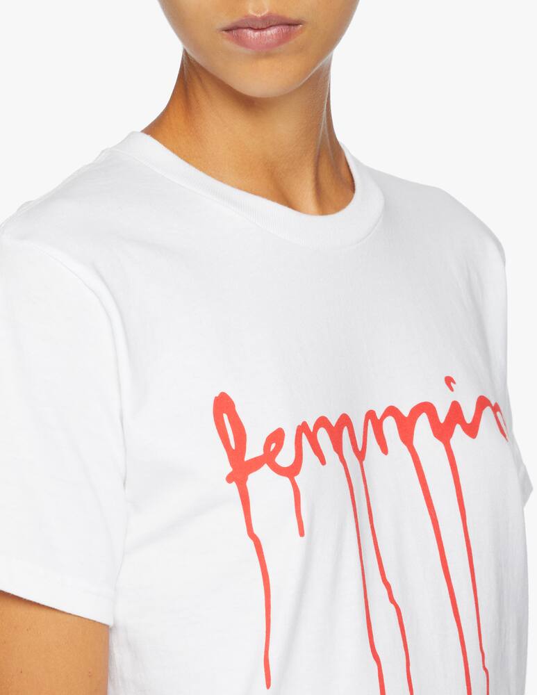 Marco Rambaldi T-shirt bianca cotone stampa 'femmina' - picture 5 Marco Rambaldi T-shirt bianca cotone stampa 'femmina' - picture 5