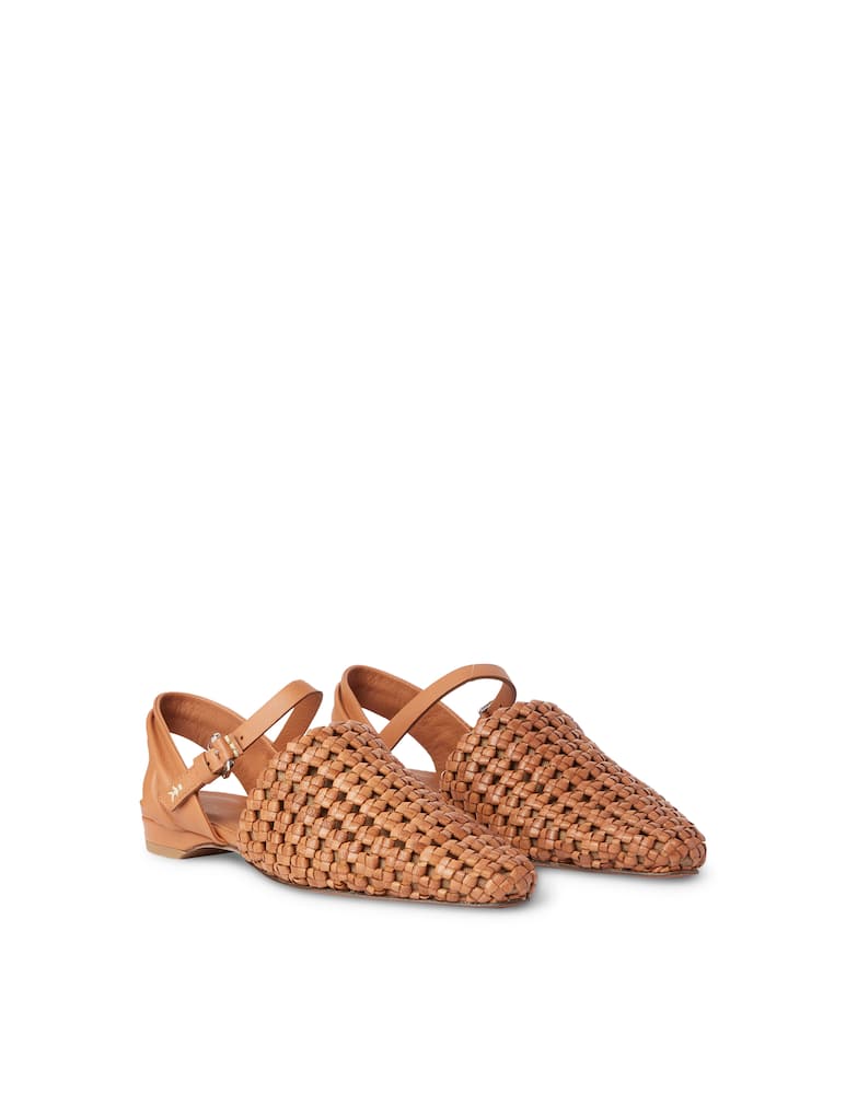 rinascente Henry Beguelin Sandali bassi in pelle intrecciata - marrone