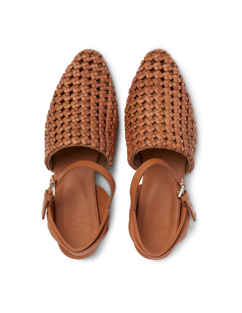 rinascente Henry Beguelin Sandali bassi in pelle intrecciata - marrone