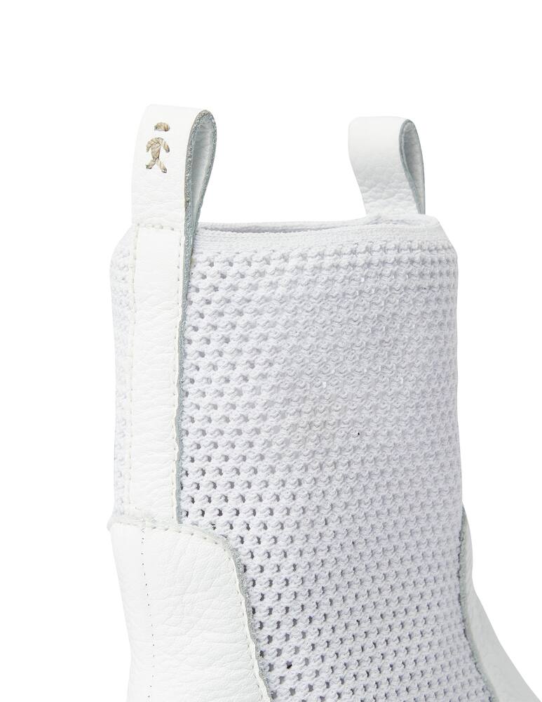 rinascente Henry Beguelin Stivaletti chelsea in pelle e rete elasticizzata - bianco