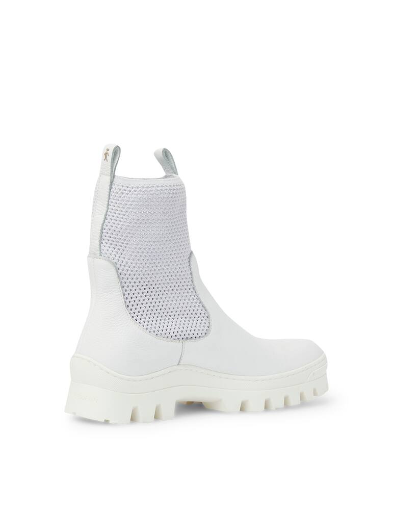 rinascente Henry Beguelin Stivaletti chelsea in pelle e rete elasticizzata - bianco