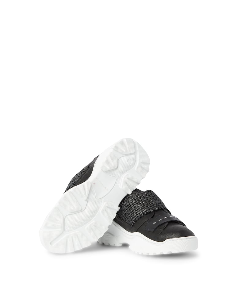 Henry Beguelin Sneakers in pelle con cinturino intrecciato - nero - immagine 5 Henry Beguelin Sneakers in pelle con cinturino intrecciato - nero - immagine 5