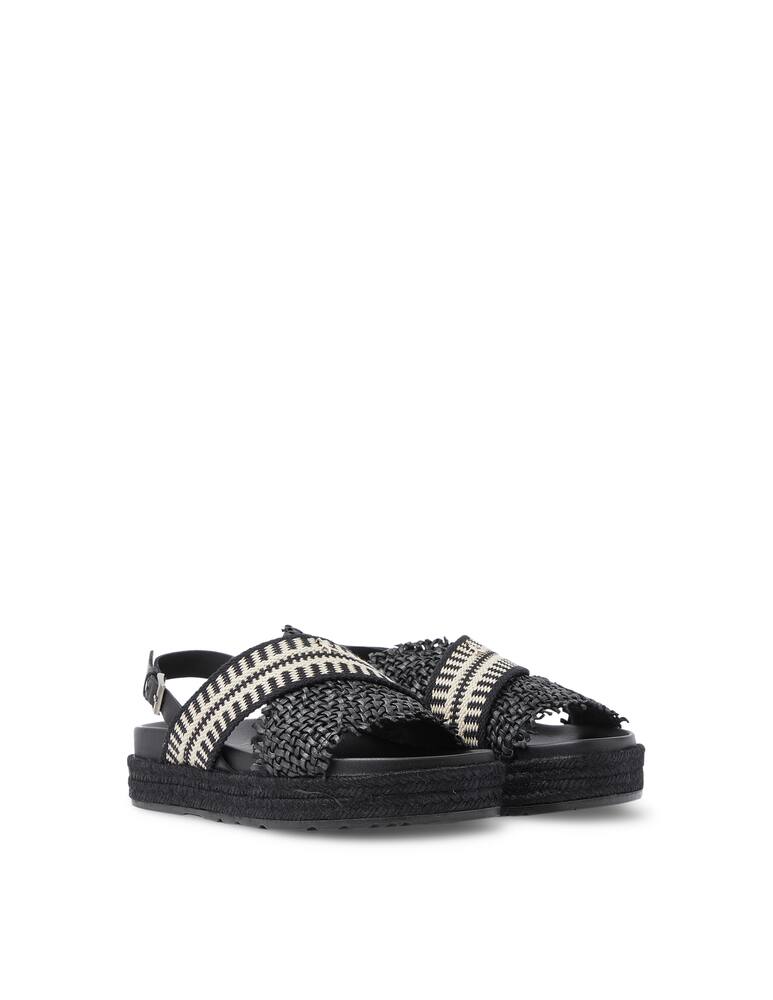 rinascente Henry Beguelin Flat sandals with weave - black