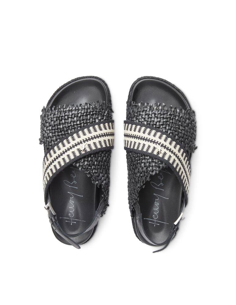 rinascente Henry Beguelin Flat sandals with weave - black