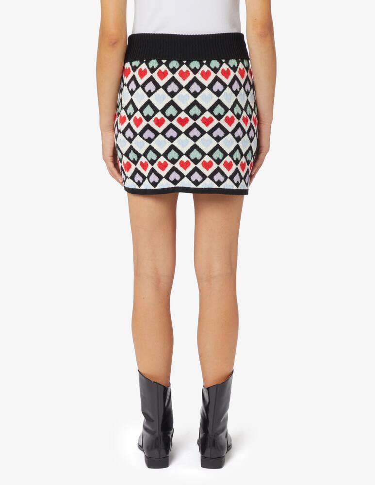 rinascente Marco Rambaldi Minigonna jacquard cuore arcobaleno