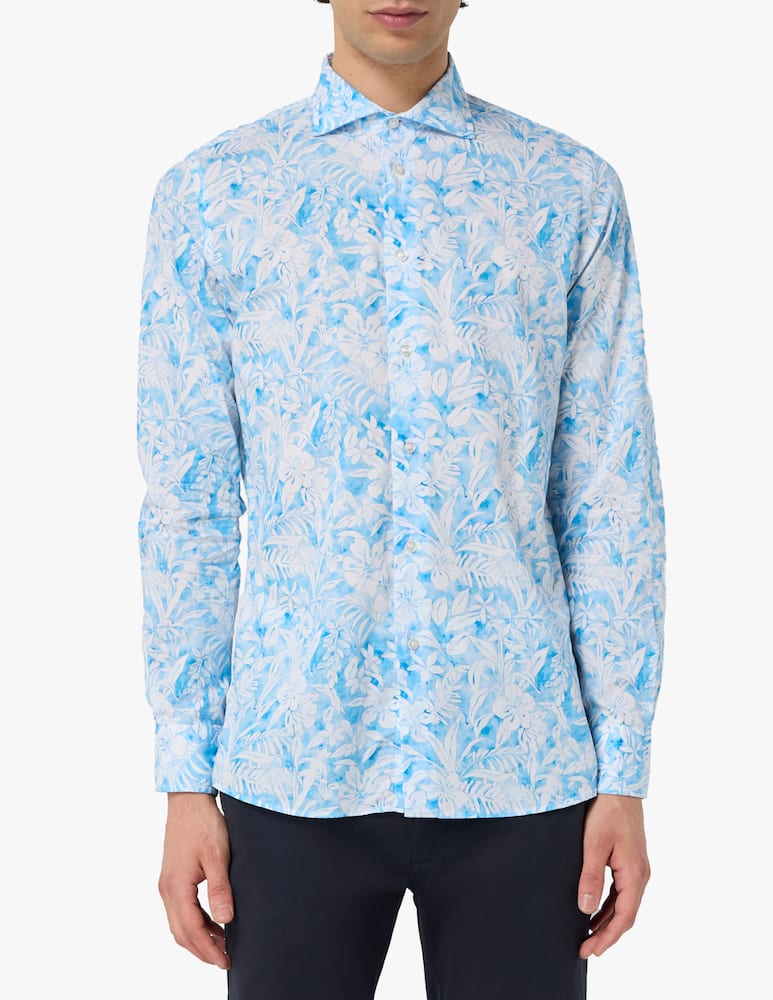 rinascente Altemflower Floral hibiscus shirt