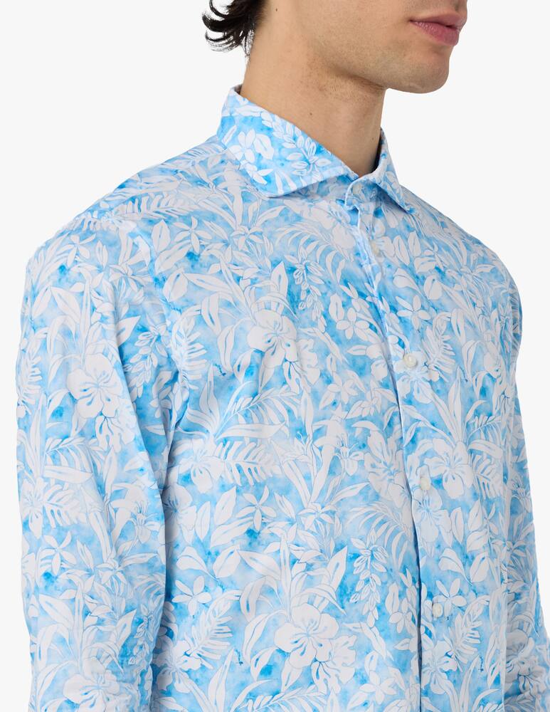 rinascente Altemflower Floral hibiscus shirt