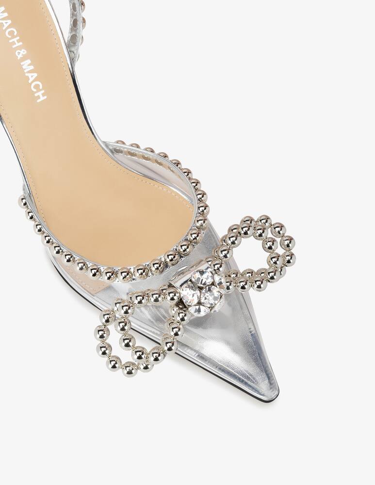 rinascente Mach & Mach Studs double bow slingback heel