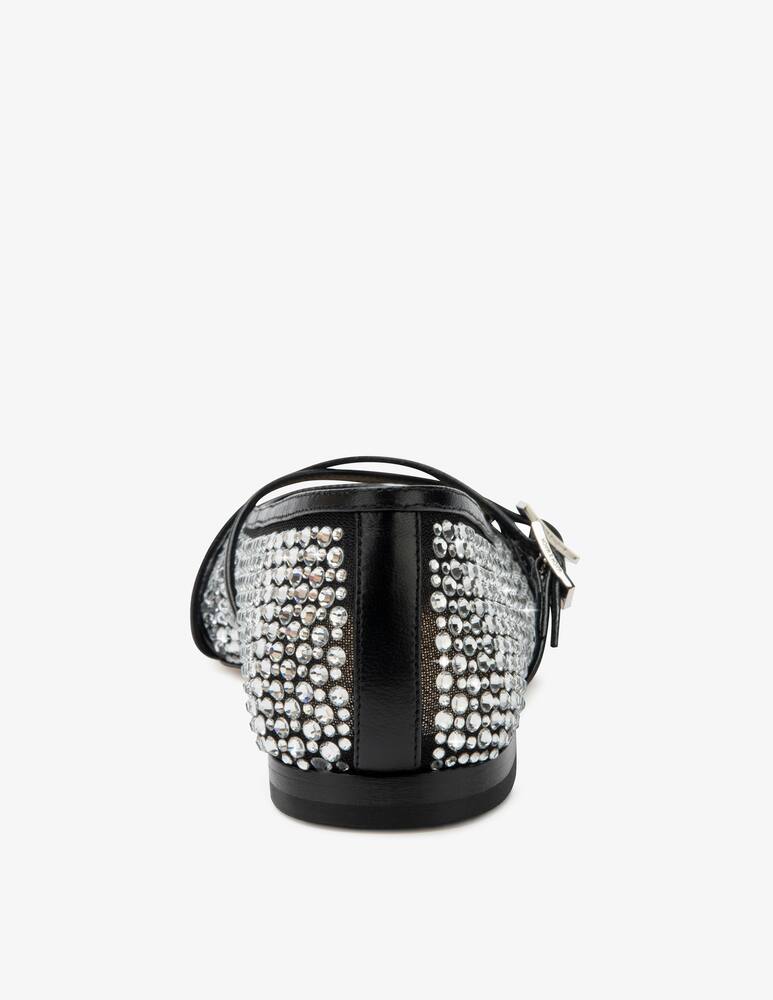 rinascente Mach & Mach Crystal net ballet flats