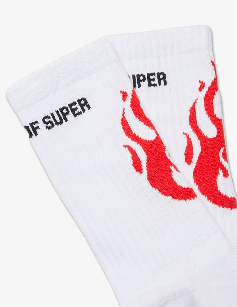 rinascente Vision of Super Red front flame socks - White