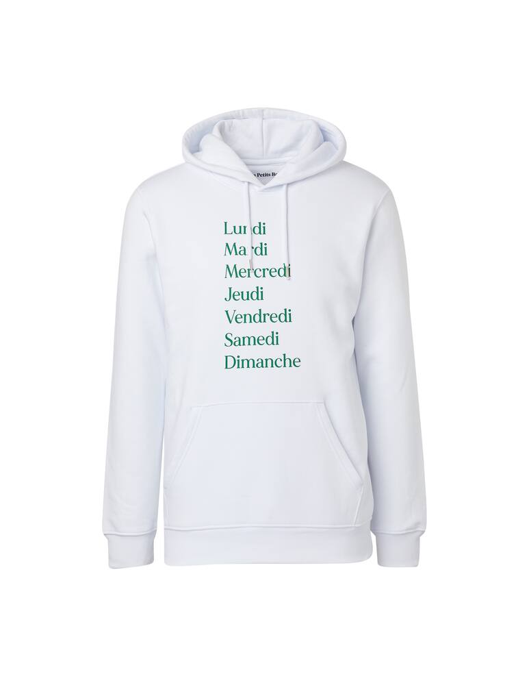 rinascente Les Petits Basics Felpa con cappuccio semaine - bianco