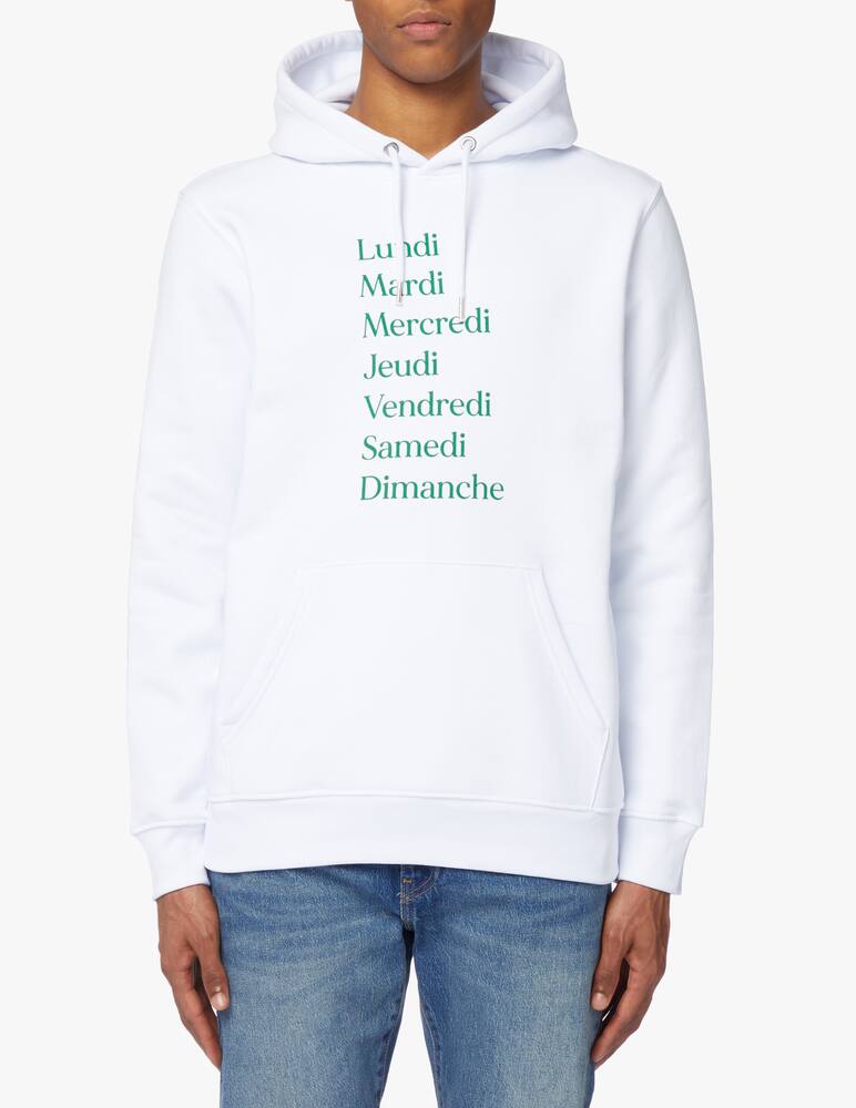 rinascente Les Petits Basics Felpa con cappuccio semaine - bianco