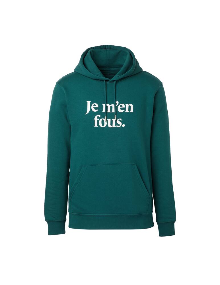 rinascente Les Petits Basics Felpa con cappuccio je men fous - verde