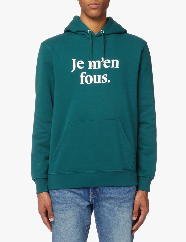 rinascente Les Petits Basics Felpa con cappuccio je men fous - verde