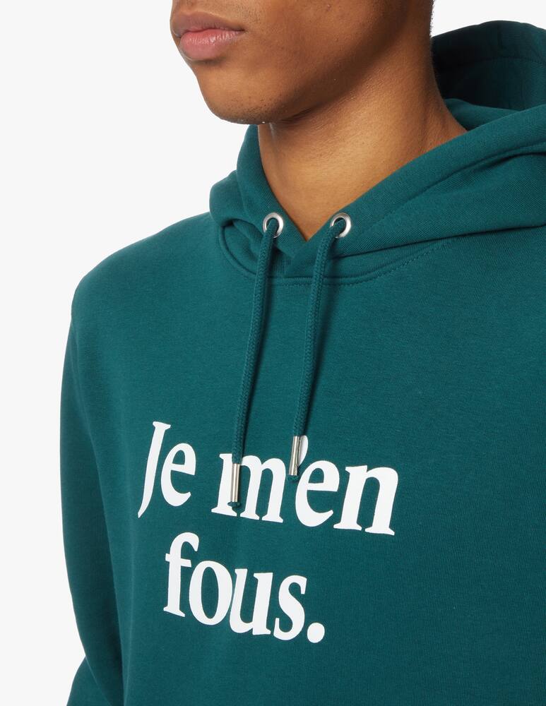 rinascente Les Petits Basics Felpa con cappuccio je men fous - verde
