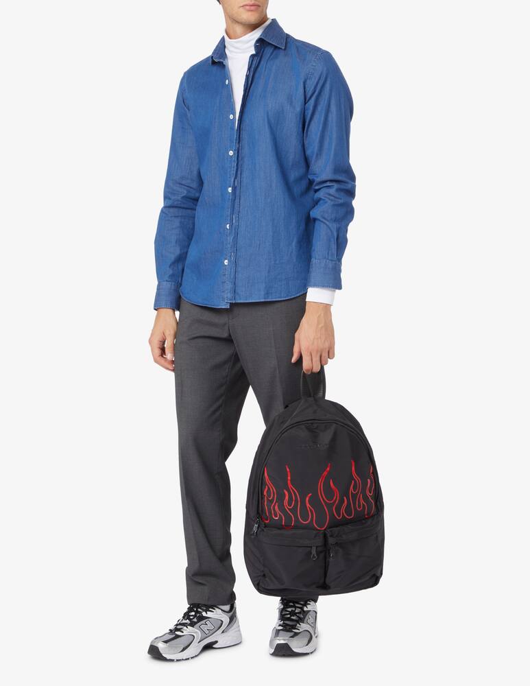 rinascente Vision of Super Zaino in nylon fiamma rossa - Nero