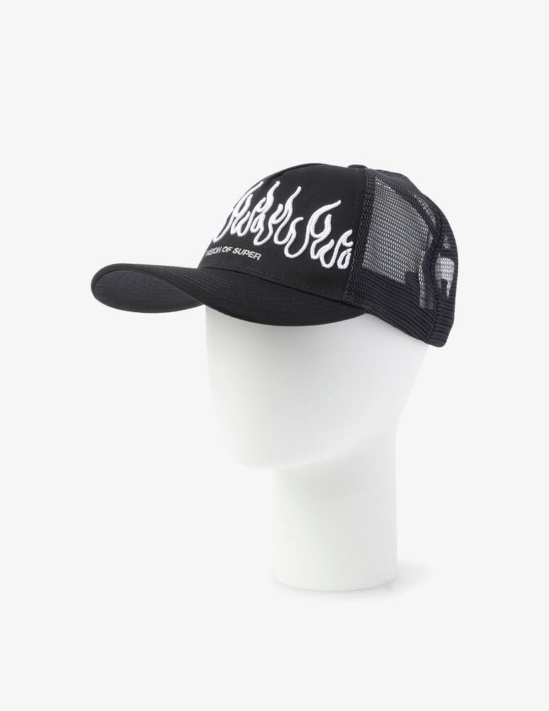 Vision of Super Cappello trucker fiamma bianca - Nero - immagine 1