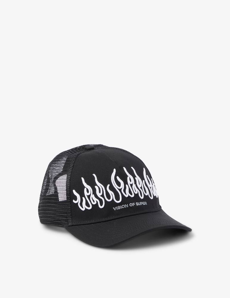 Vision of Super Cappello trucker fiamma bianca - Nero - immagine 2