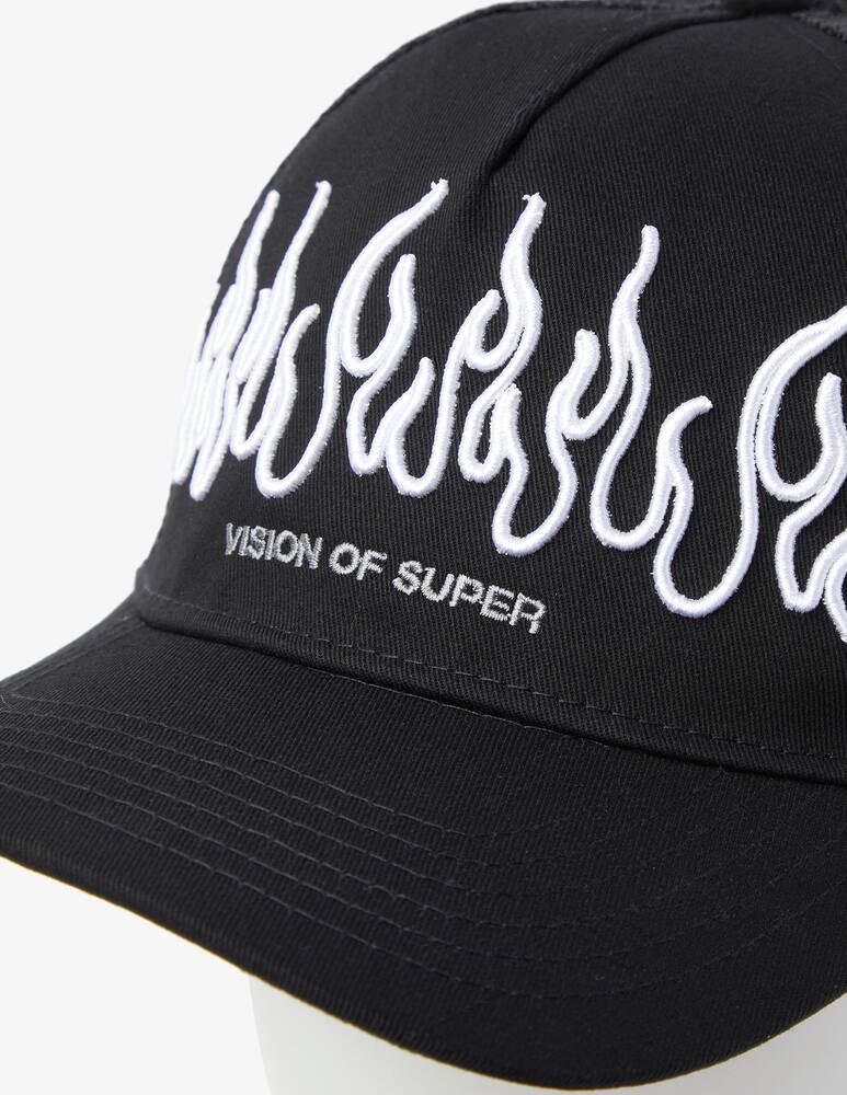 Vision of Super Cappello trucker fiamma bianca - Nero - immagine 4