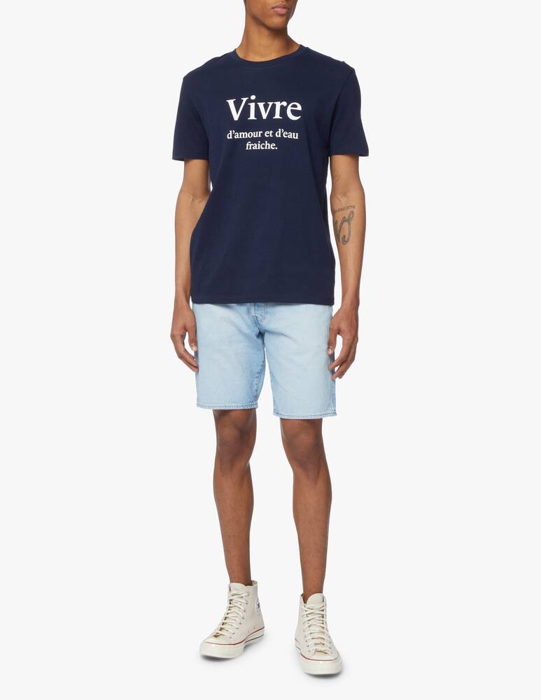 rinascente Les Petits Basics Maglietta manica corta amor et eau - blu