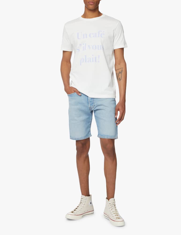 rinascente Les Petits Basics T-shirt cafe sil vous plait - white